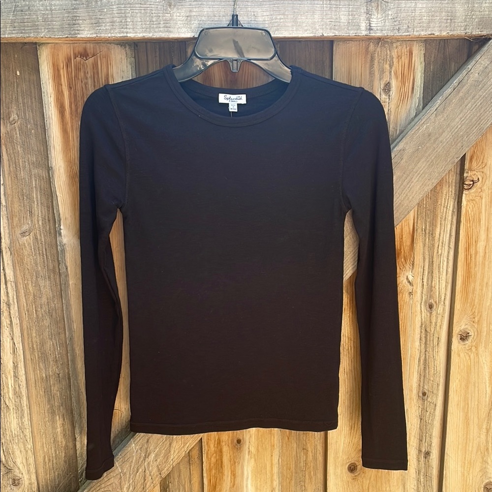 Splendid Black Long Sleeve Tee